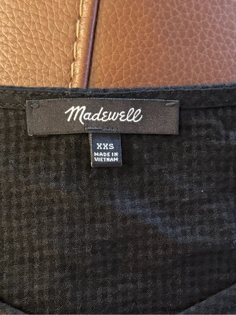 Madewell Black Puff-Sleeve Button-Front Blouse